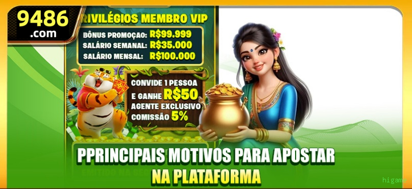 Bônus boas-vindas higame R$100
